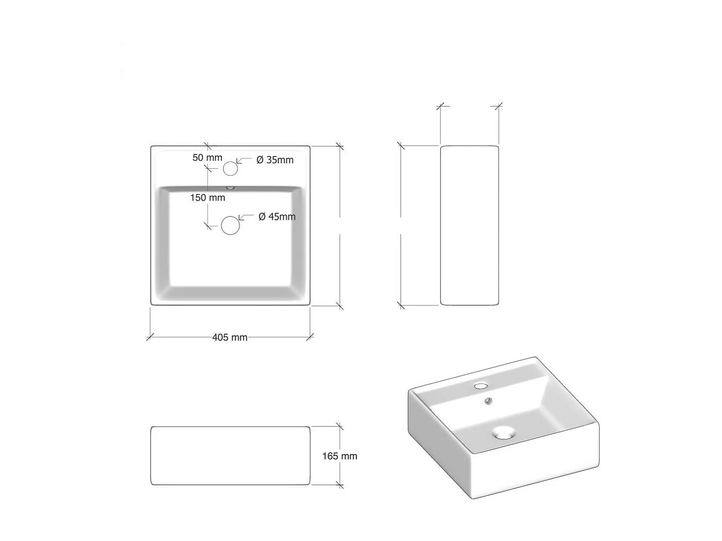 Ensemble de salle de bain double vasque 8 pièces ASTRA havane