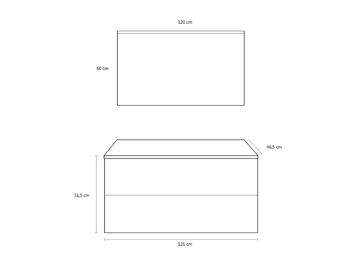 Ensemble de salle de bain double  3 pièces PLUTONE blanc pierre