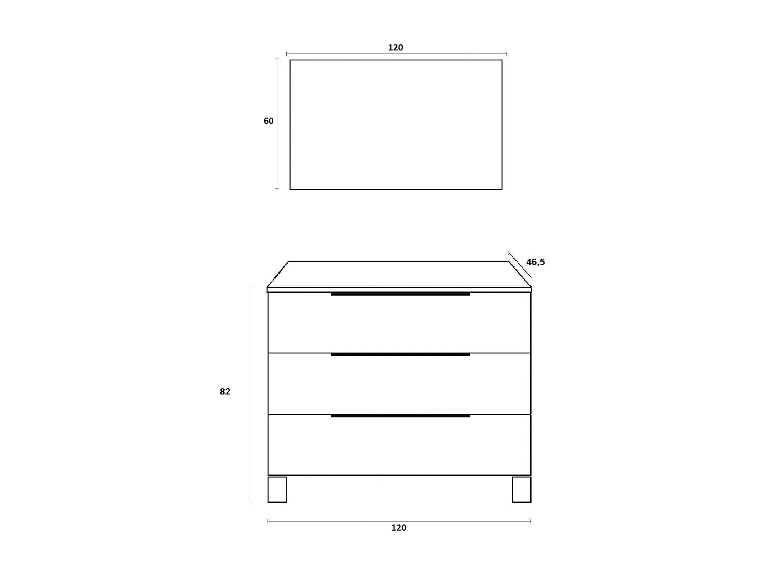 Ensemble double vasque 4 pièces LARISSA chêne alaska