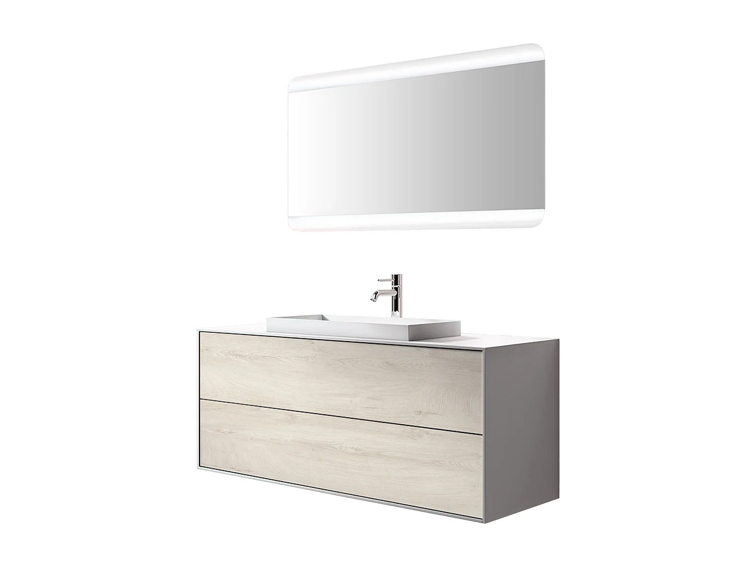 Ensemble de salle de bain 3 pièces IGEA chêne alaska