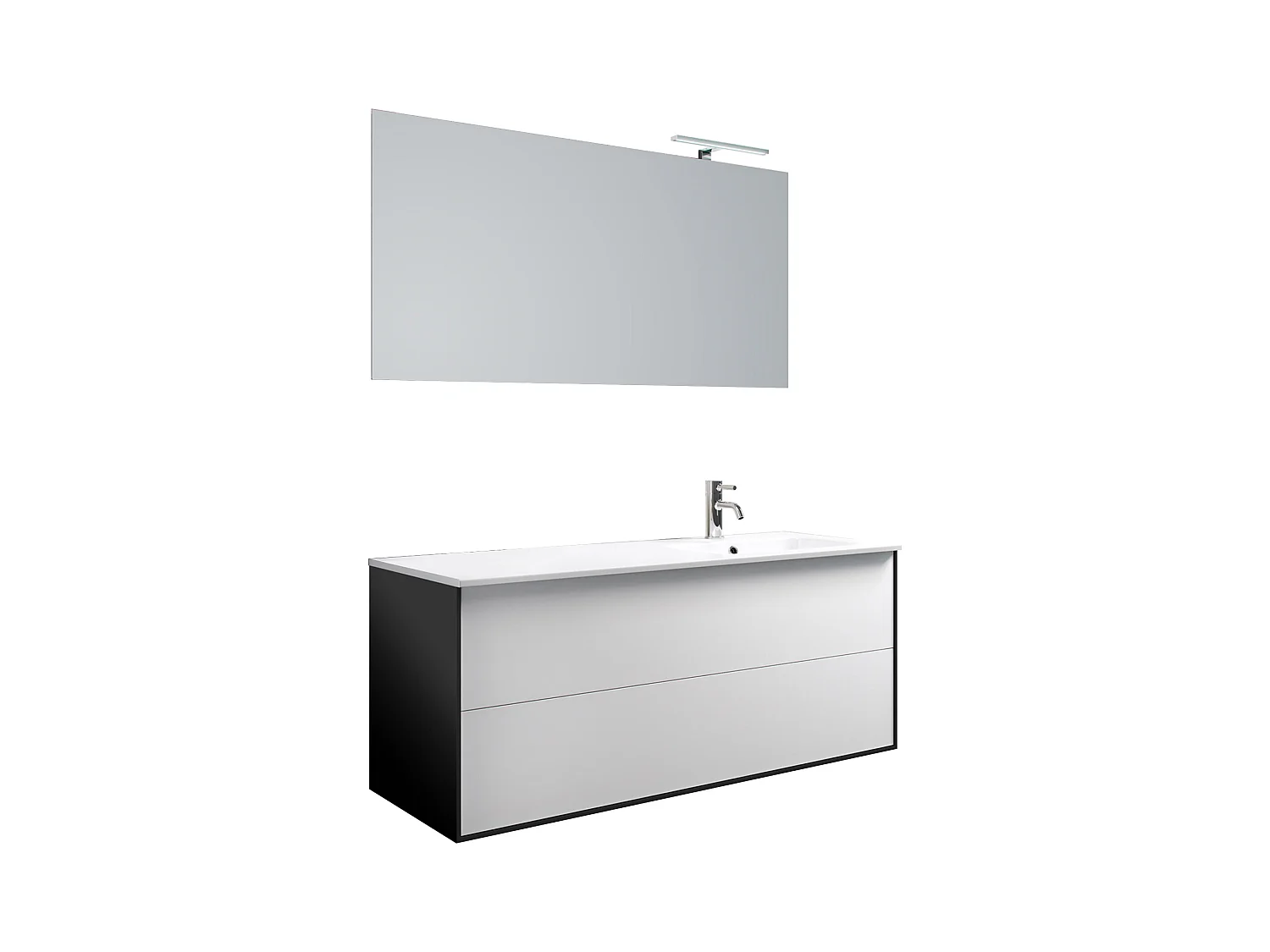 Ensemble de salle de bain vasque DX 4 pièces IGEA blanc mat