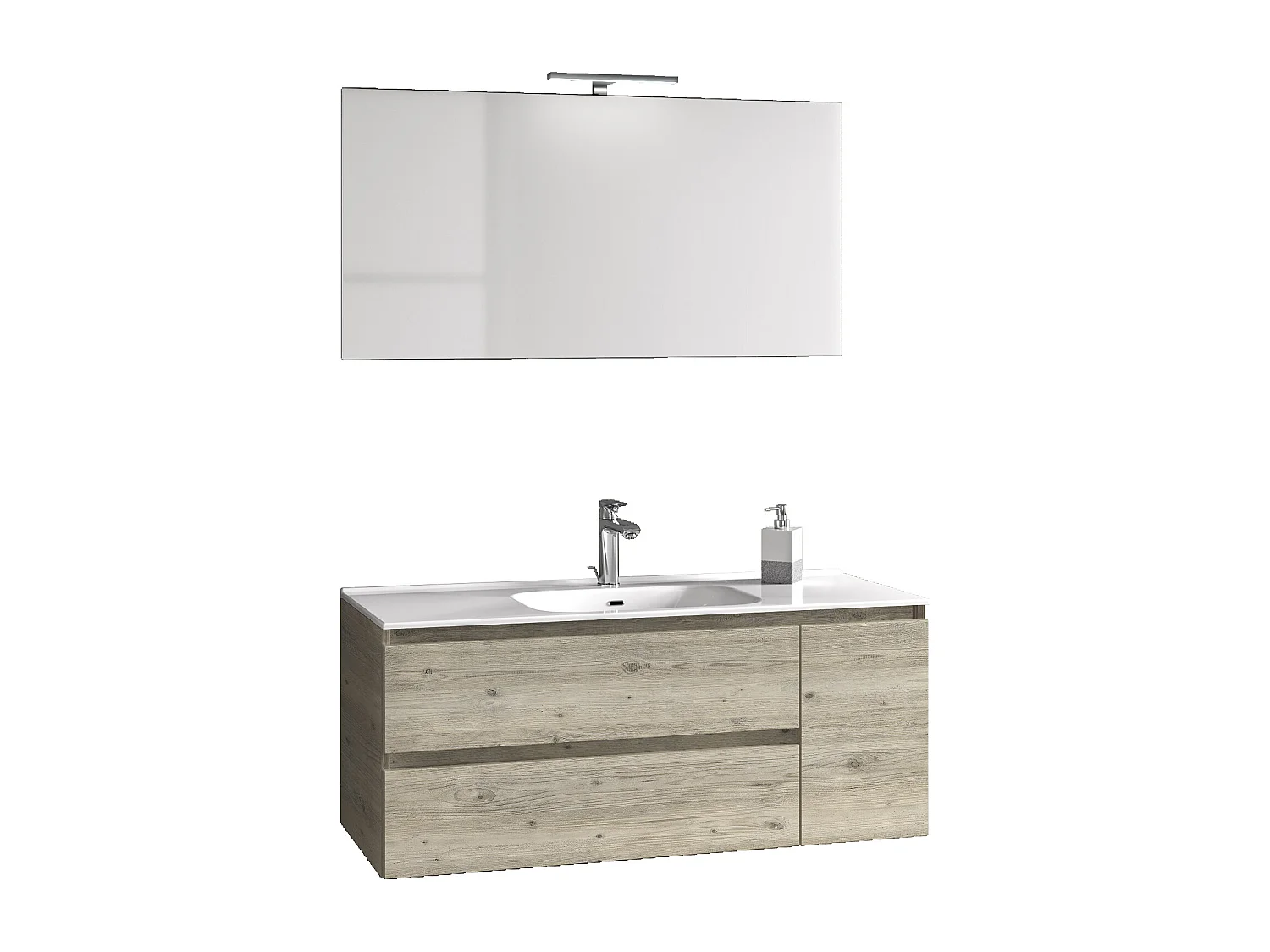 Ensemble salle de bain 4 pièces NETTUNO pin arctique