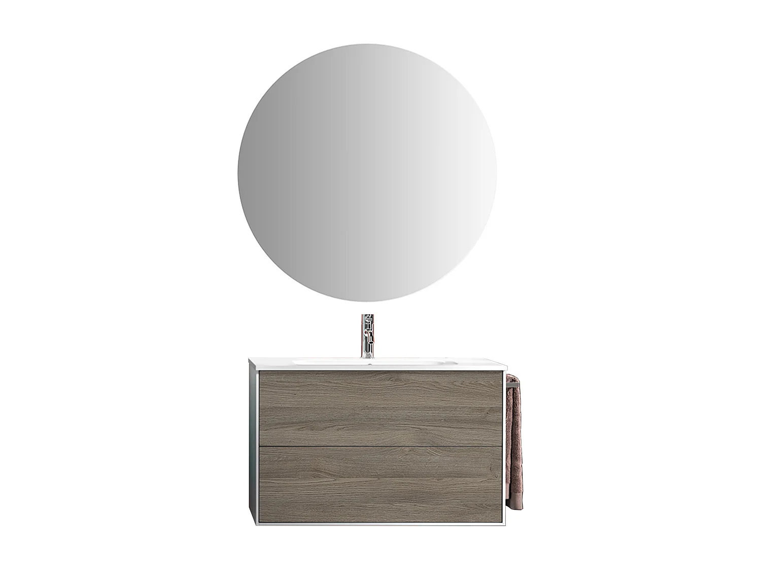 Ensemble de salle de bain 4 pièces IGEA chêne cendré