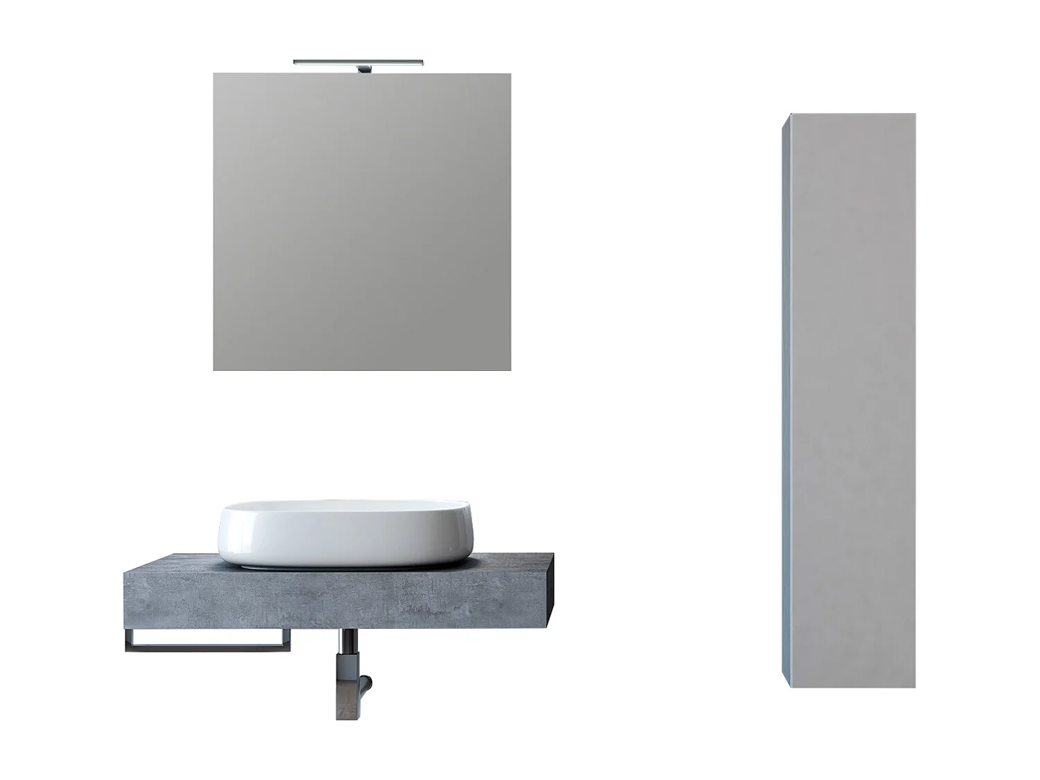 Ensemble de salle de bain 5 pièces ASTRA ciment