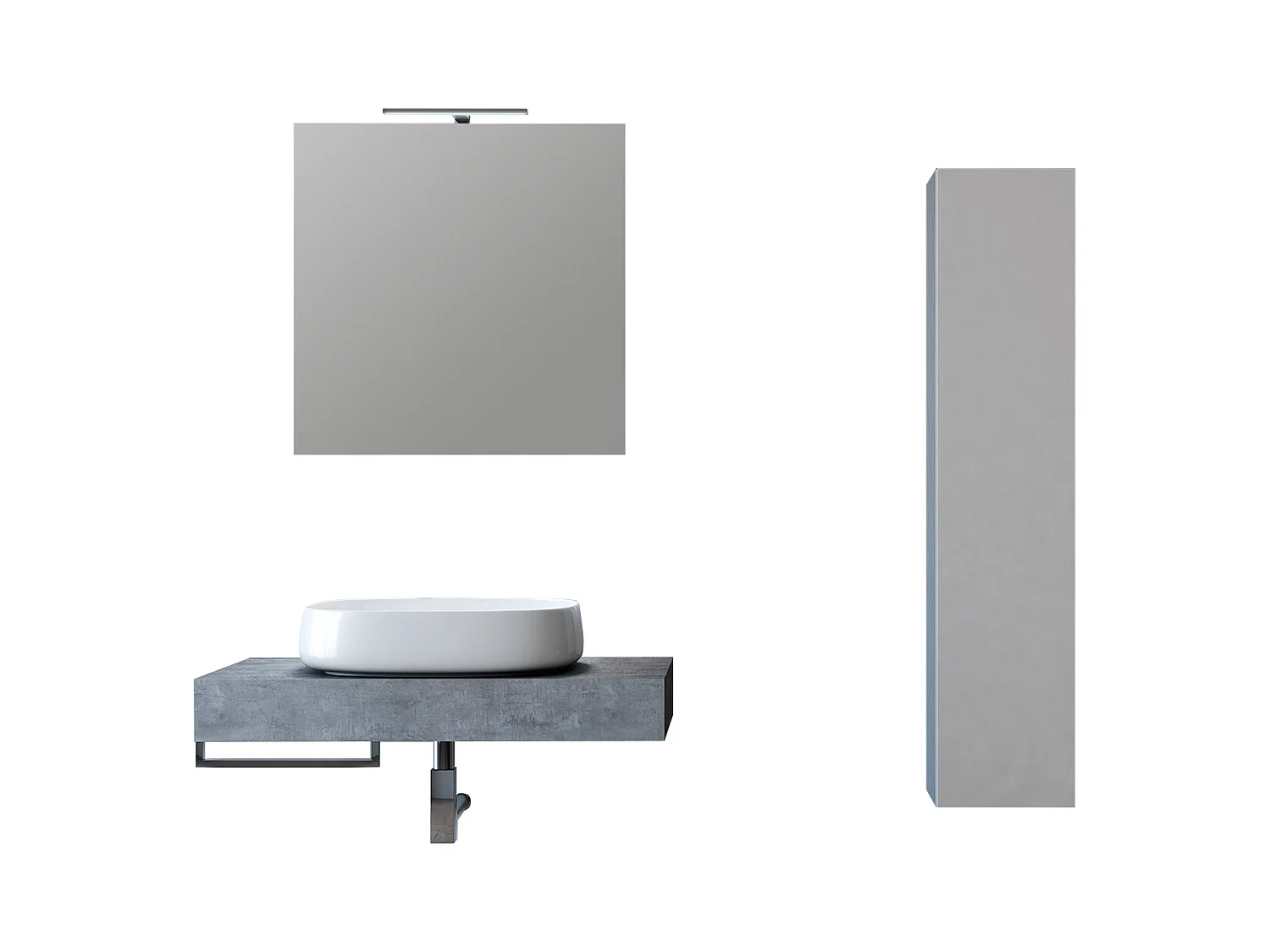 Ensemble de salle de bain 5 pièces ASTRA ciment