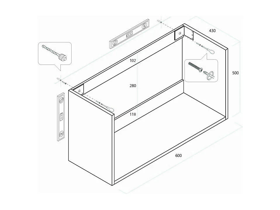 Ensemble de salle de bain 4 pièces LARISSA ciment