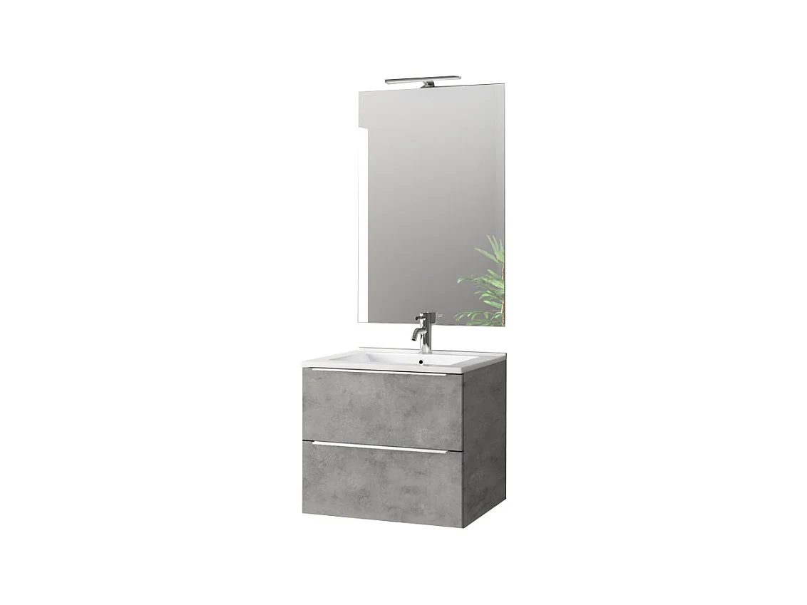 Ensemble de salle de bain 4 pièces LARISSA ciment