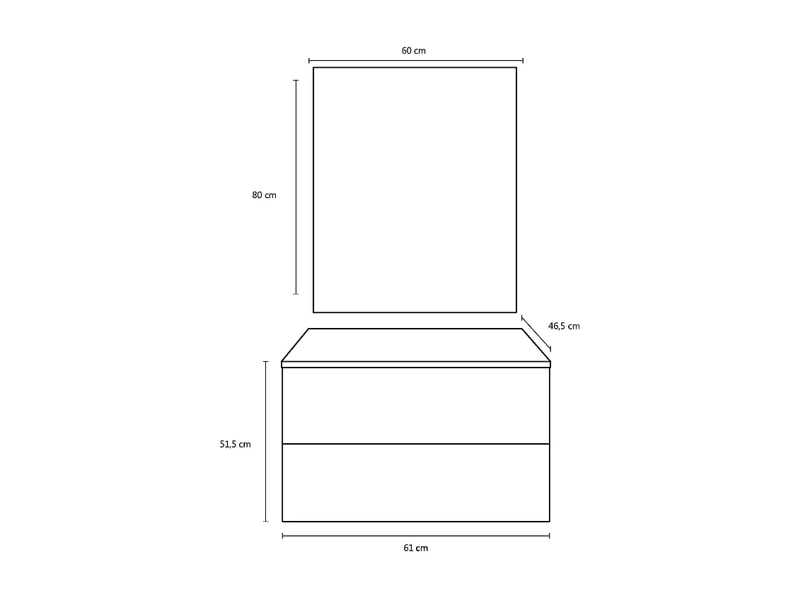 Ensemble de salle de bain 4 pièces LARISSA ciment