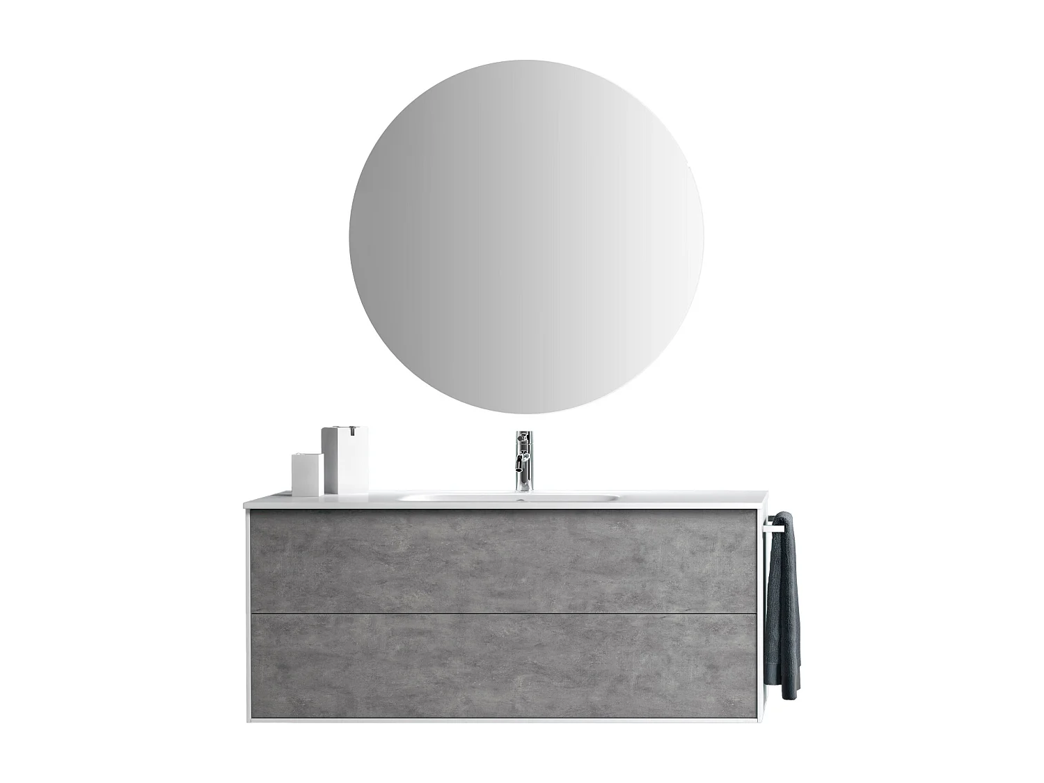 Ensemble de salle de bain 4 pièces IGEA ciment