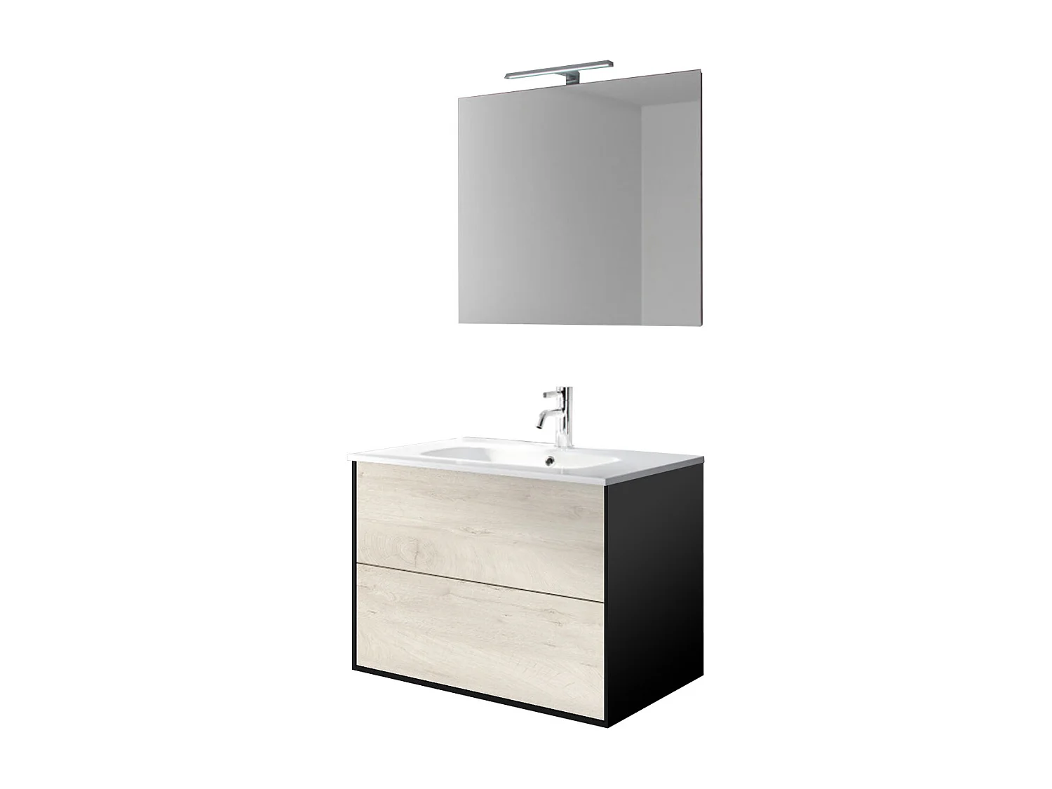 Ensemble de salle de bain 4 pièces IGEA chêne alaska