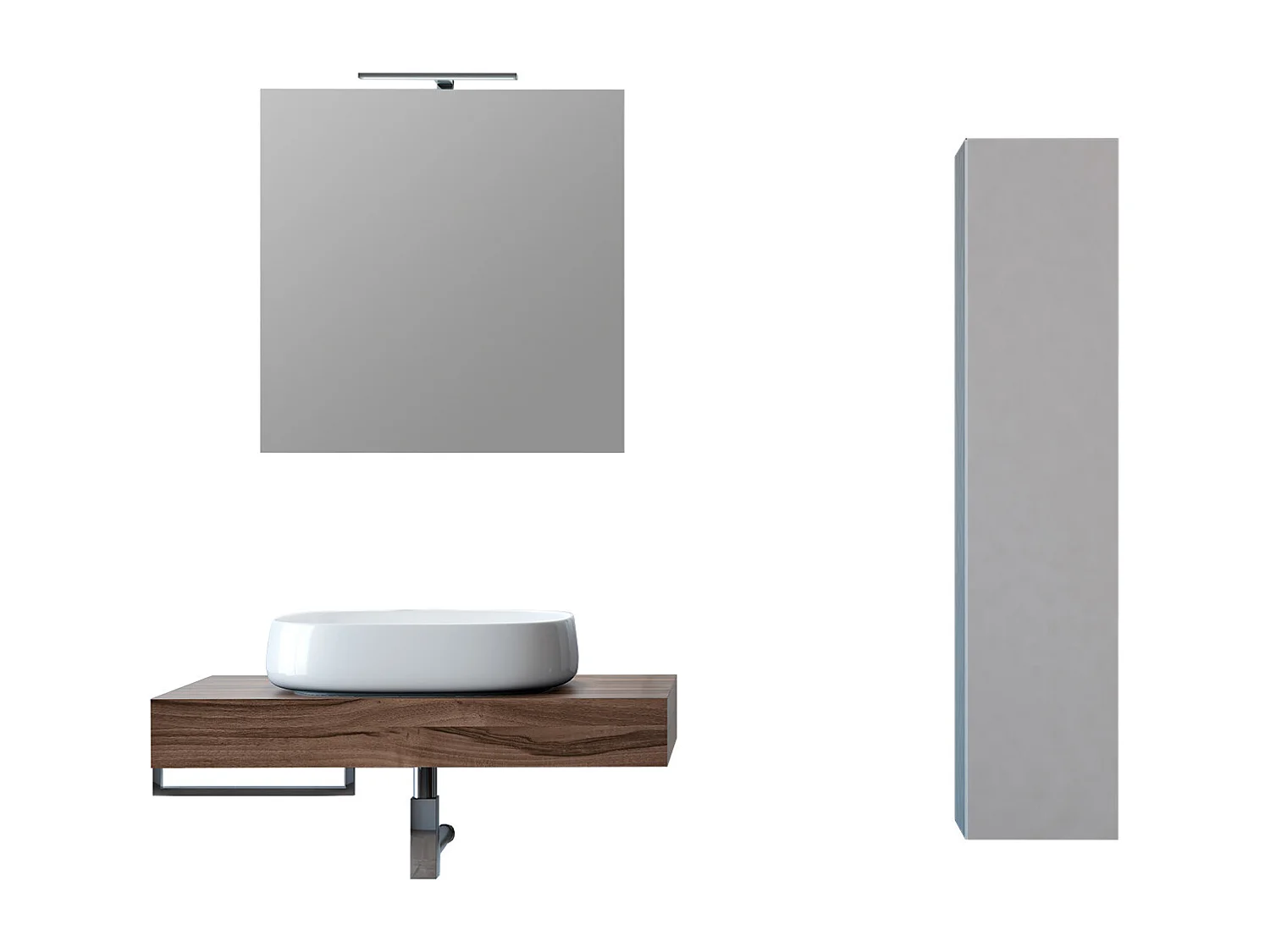 Ensemble de salle de bain 5 pièces ASTRA noyer