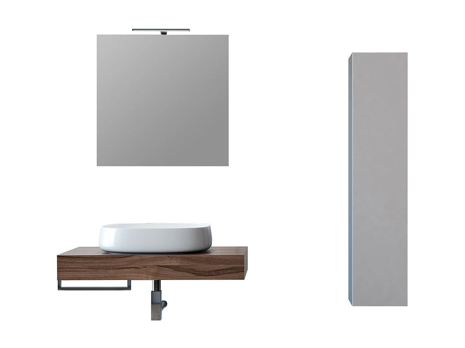 Ensemble de salle de bain 5 pièces ASTRA noyer