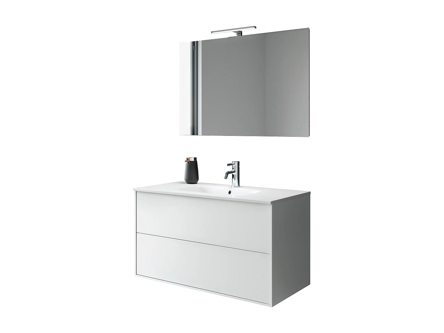 Ensemble de salle de bain 4 pièces IGEA blanc mat