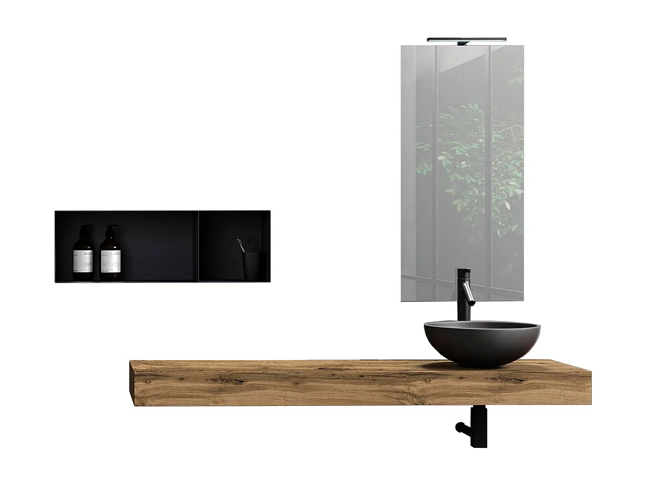 Ensemble de salle de bain 6 pièces ASTRA chêne miel