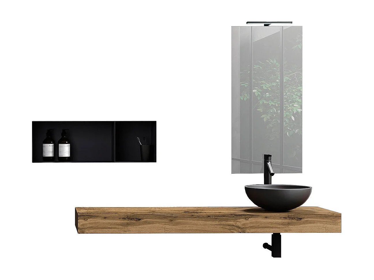 Ensemble de salle de bain 6 pièces ASTRA chêne miel