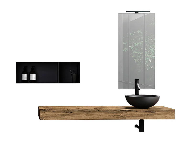 Ensemble de salle de bain 6 pièces ASTRA chêne miel