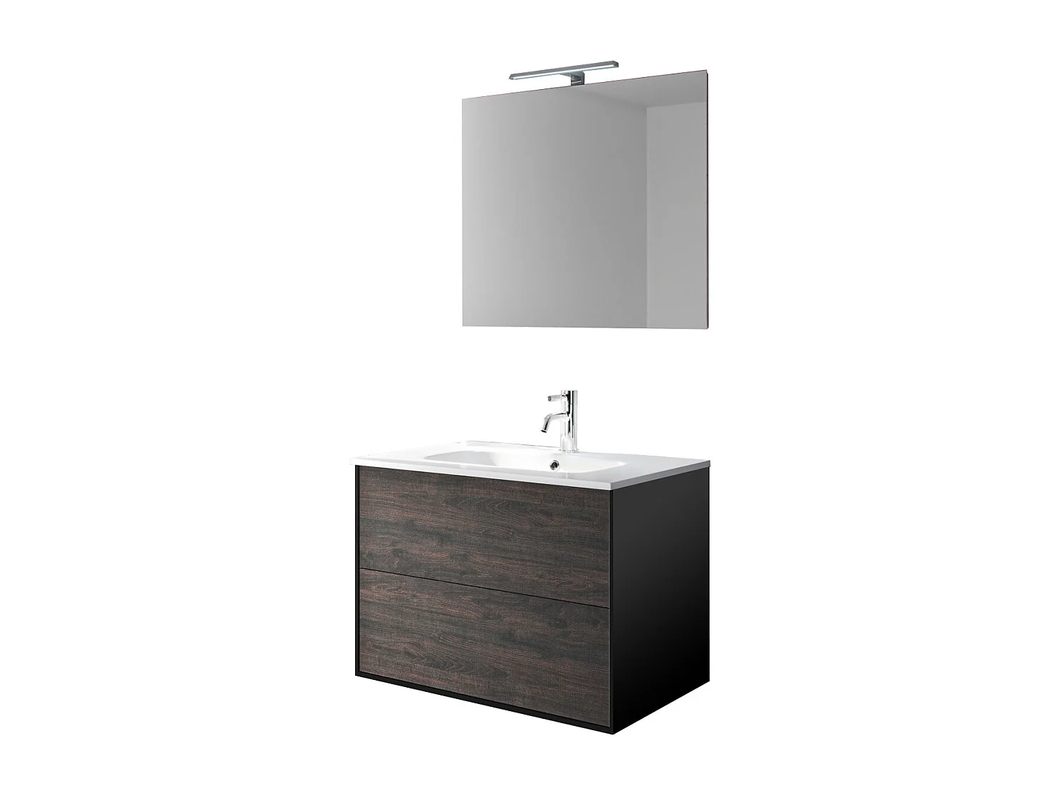 Ensemble de salle de bain 4 pièces IGEA brun foncé