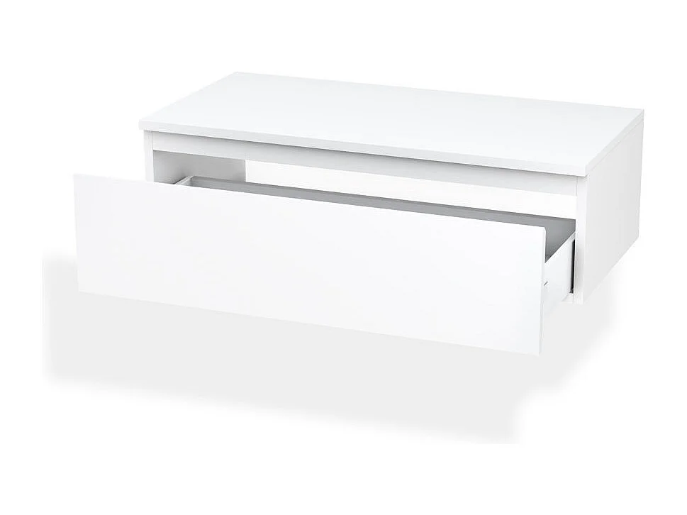 Ensemble de salle de bain 5 pièces ASTRA blanc mat/chêne miel