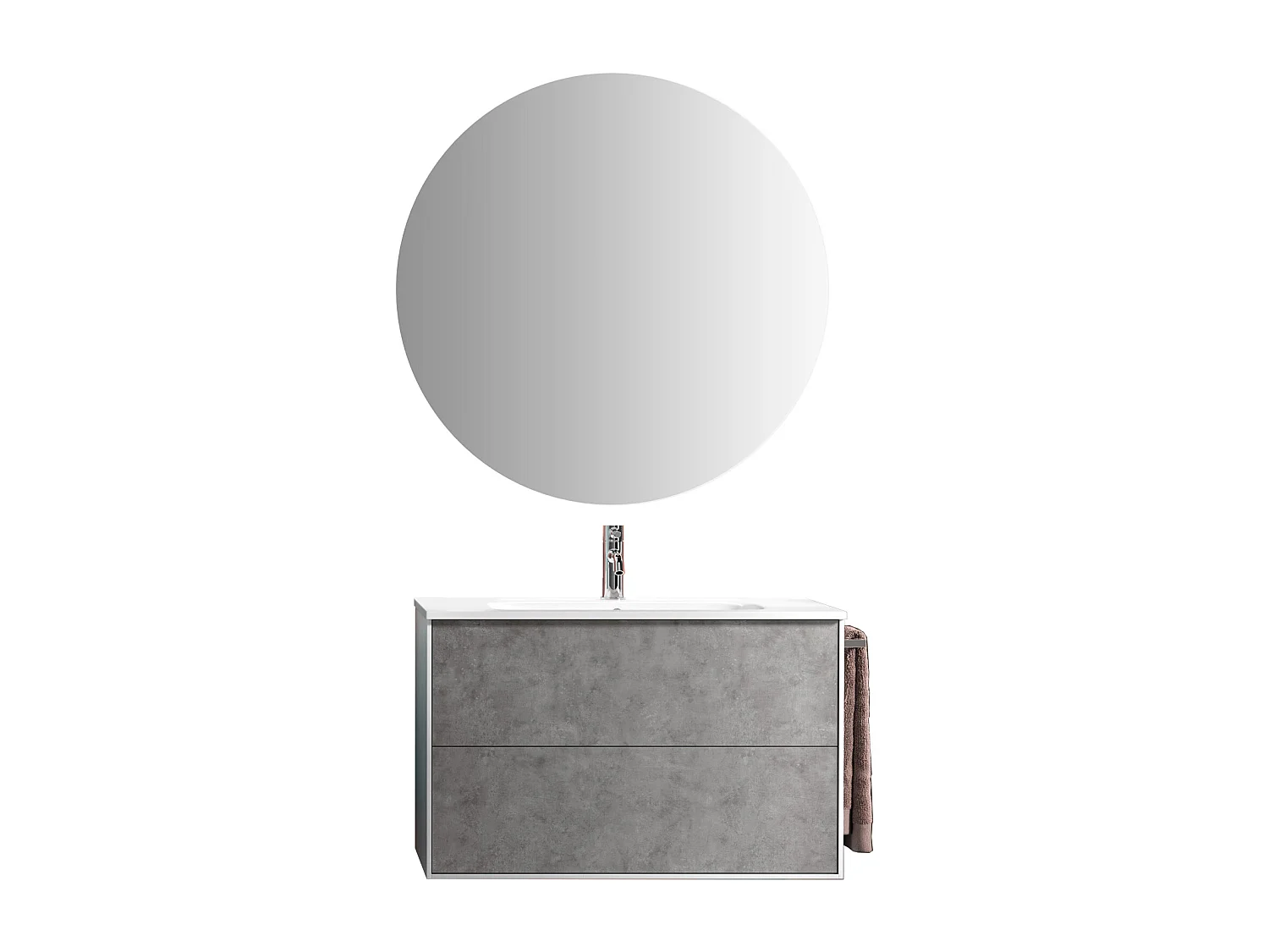 Ensemble de salle de bain 4 pièces IGEA ciment