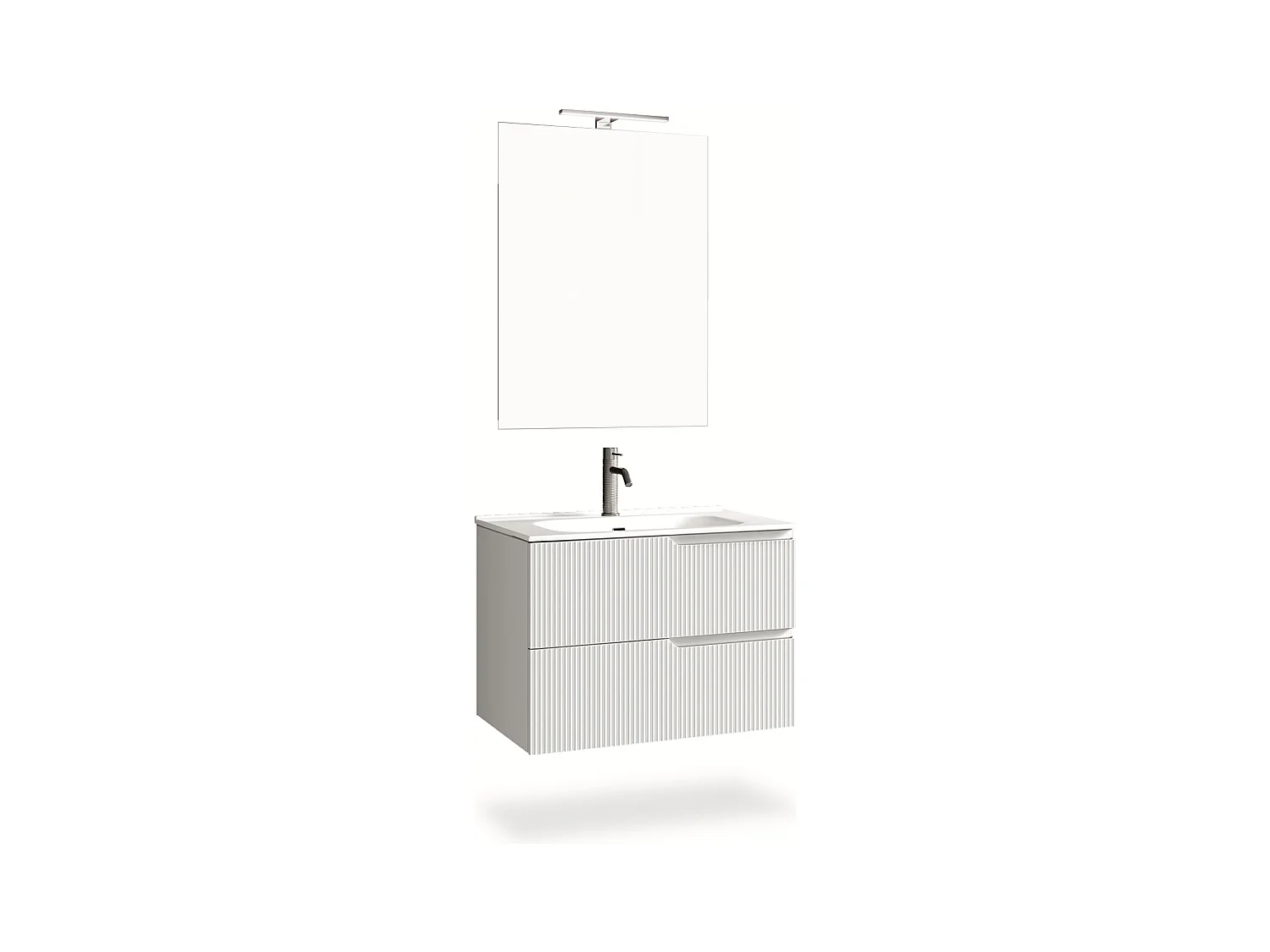 Ensemble salle de bain 4 pièces VENERE blanc mat