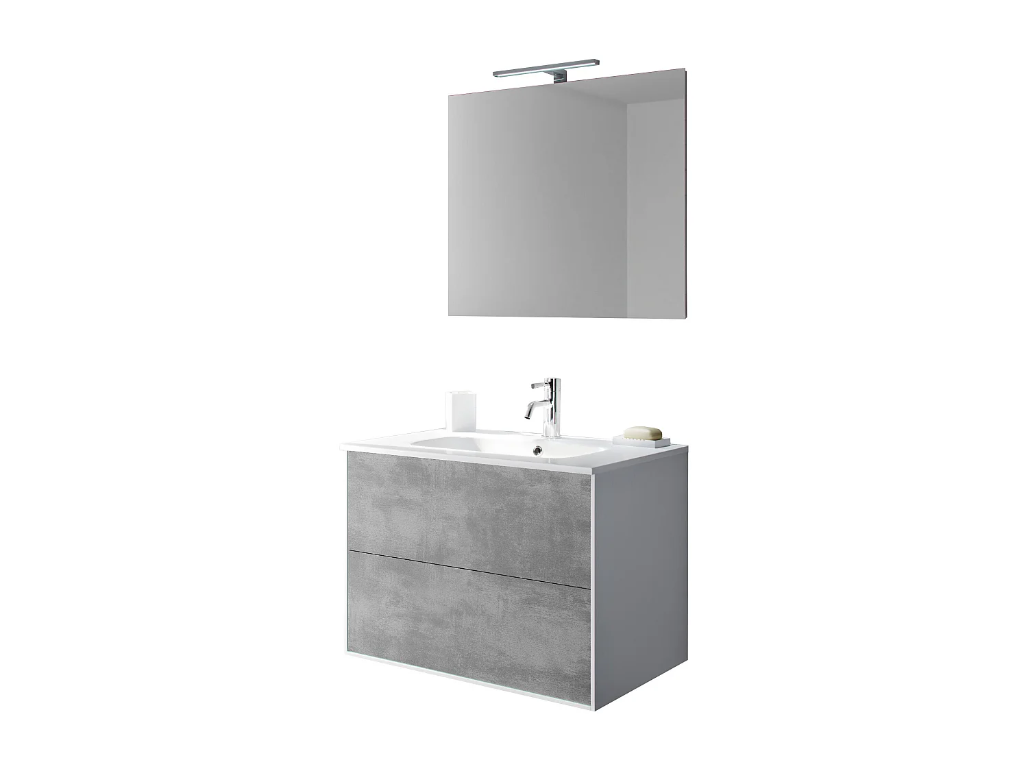 Ensemble de salle de bain 4 pièces IGEA ciment