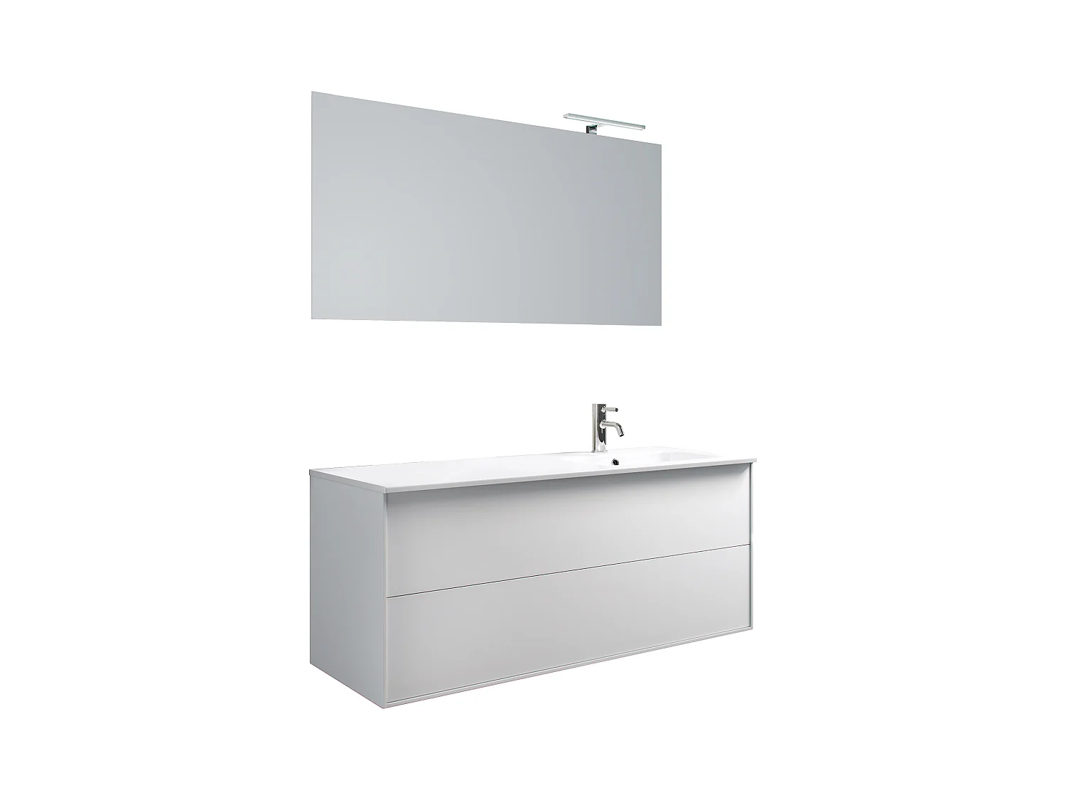 Ensemble de salle de bain vasque DX 4 pièces IGEA blanc mat
