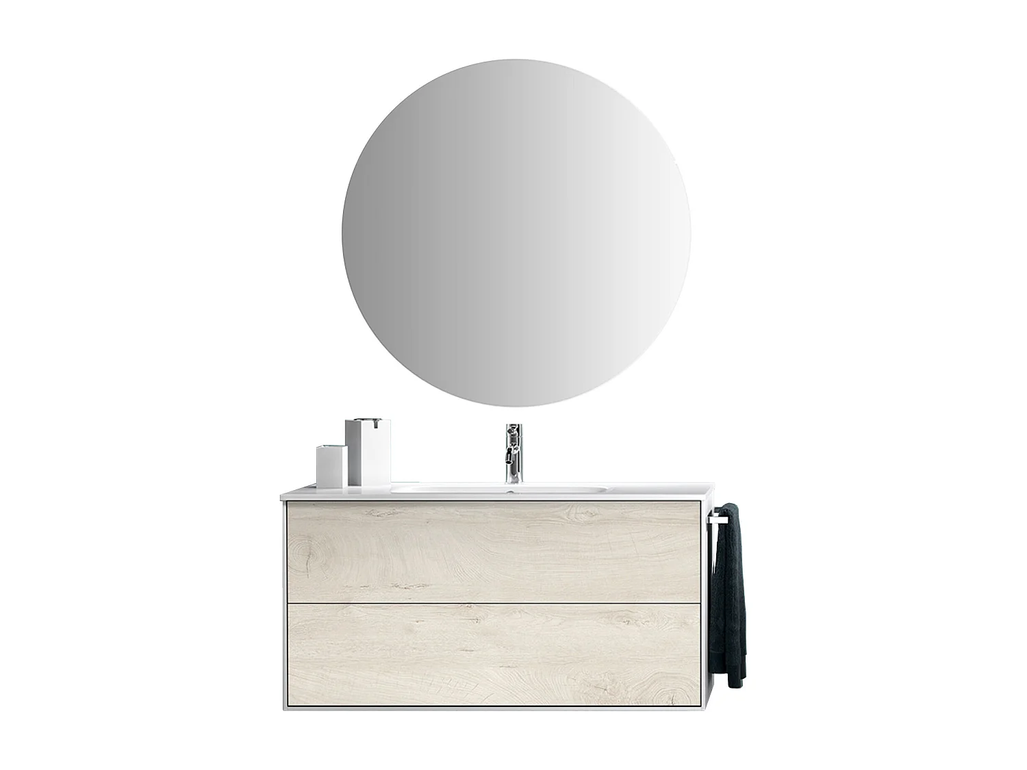 Ensemble de salle de bain 4 pièces IGEA chêne alaska