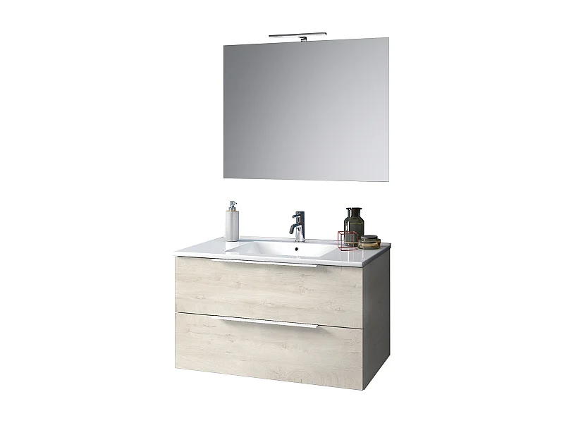 Composition de salle de bain 4 pièces LARISSA chêne alaska