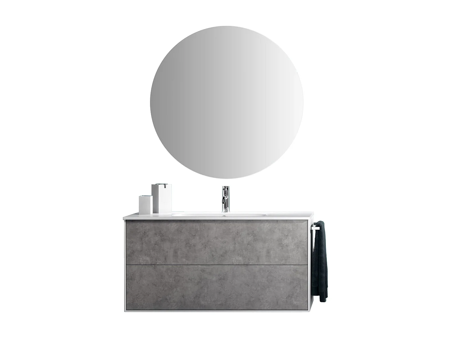 Ensemble de salle de bain 4 pièces IGEA ciment