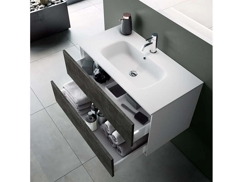 Ensemble de salle de bain 4 pièces IGEA oxyde
