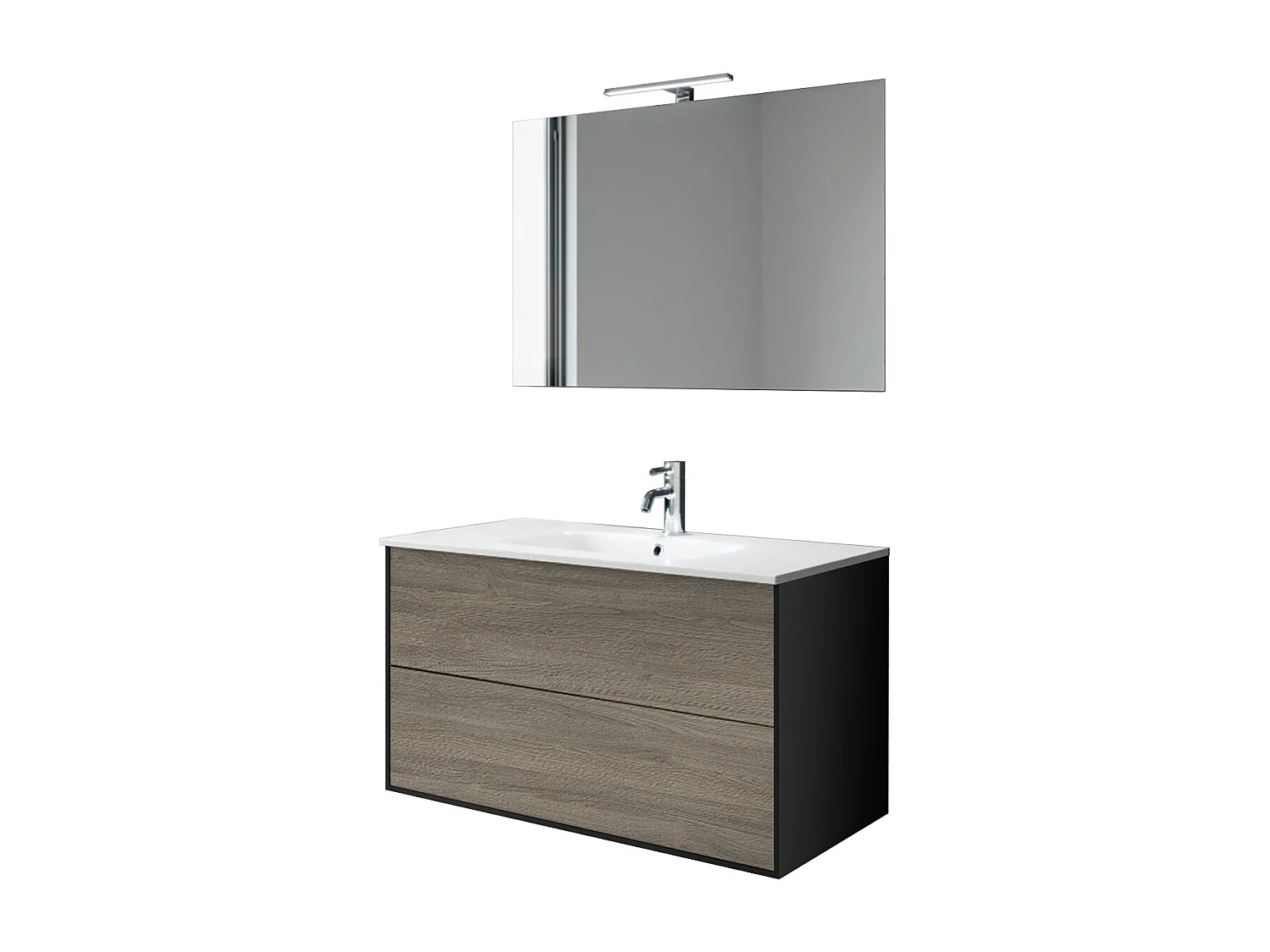 Ensemble de salle de bain 4 pièces IGEA chêne cendré