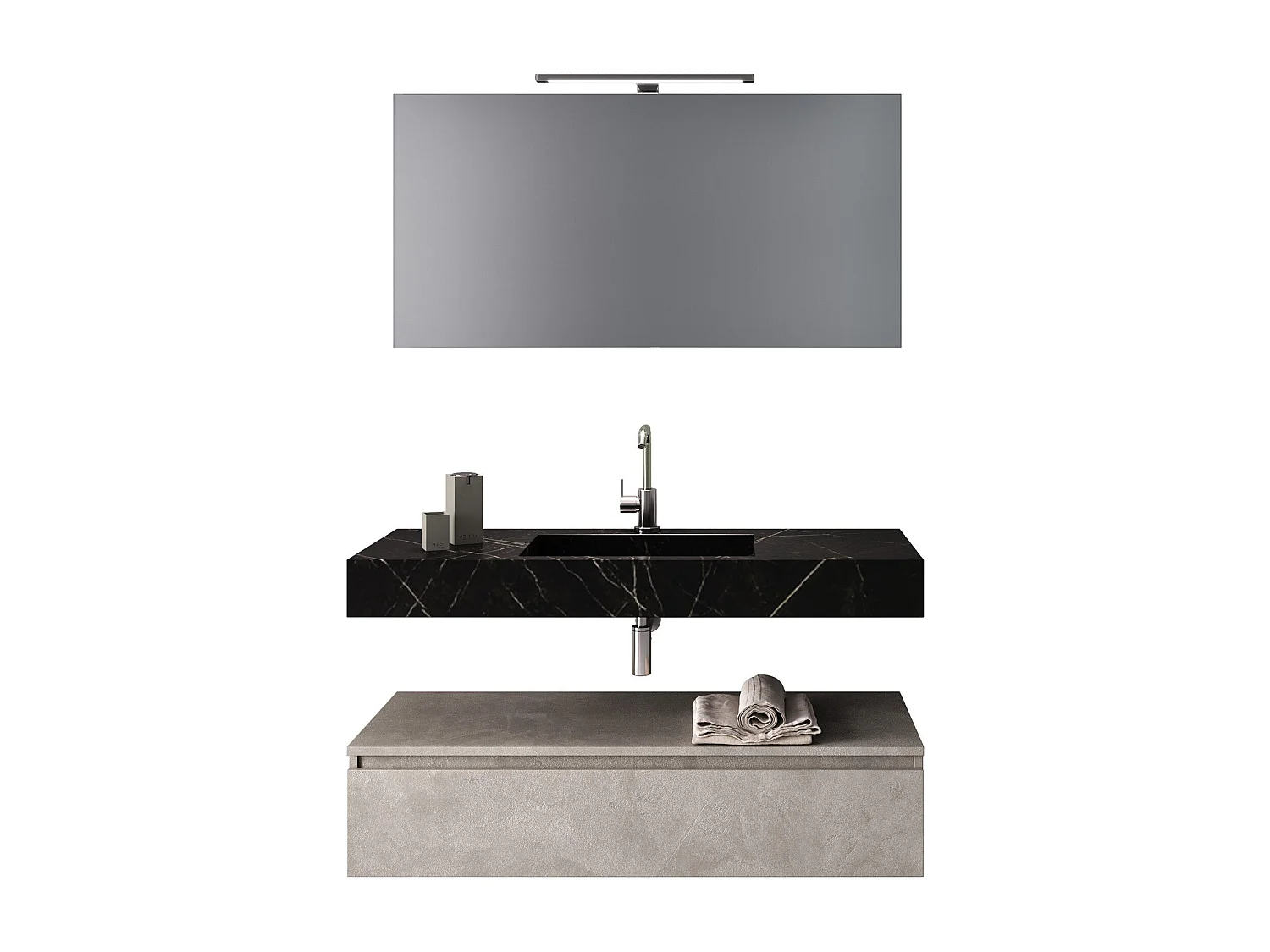 Zusammensetzung 5 Stücke schwarz Graphit / Havanna farbe - ASTRA