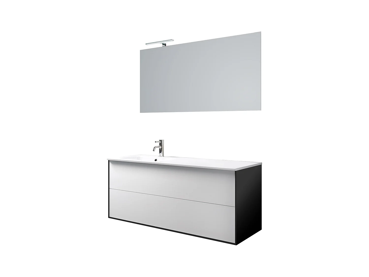 Ensemble de salle de bain vasque SX 4 pièces IGEA blanc mat