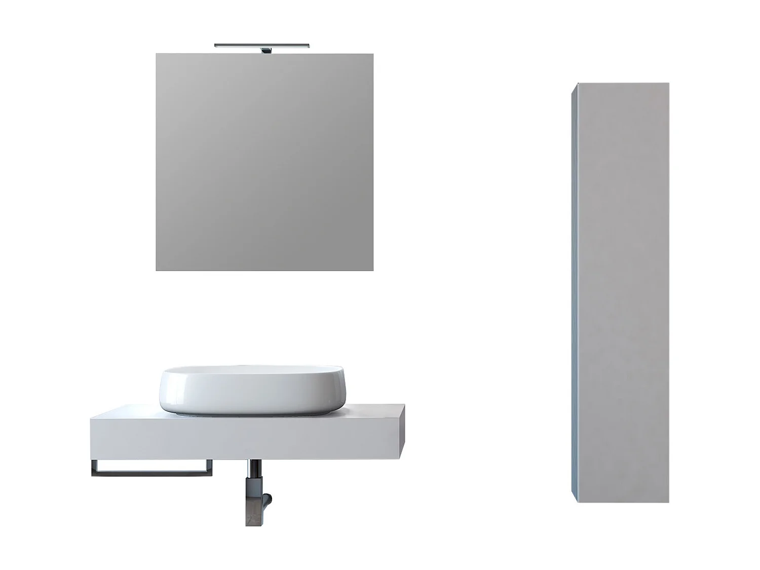 Ensemble de salle de bain 5 pièces ASTRA blanc