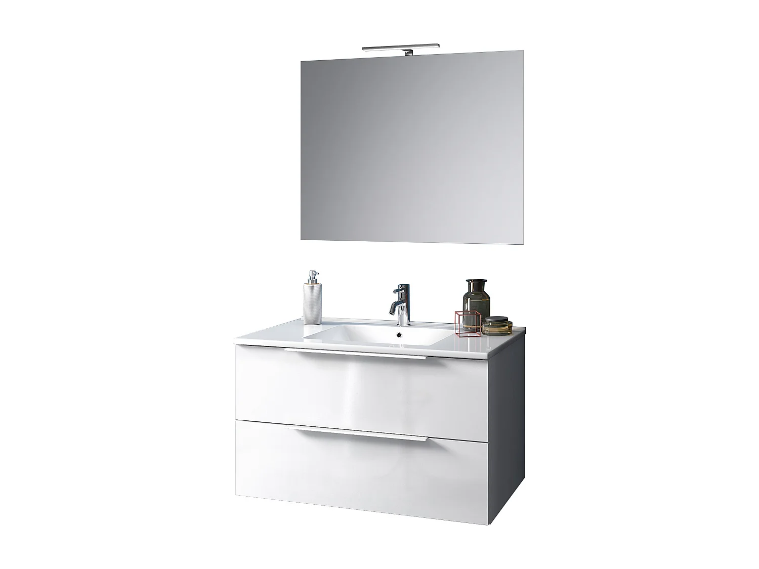 Composition de salle de bain 4 pièces LARISSA blanc