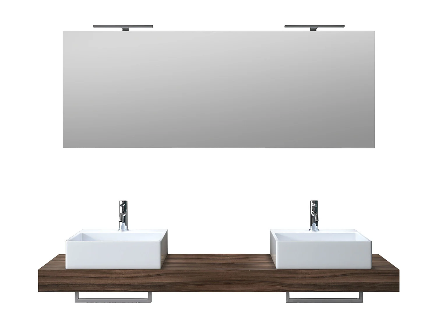 Ensemble de salle de bain 8 pièces ASTRA noyer