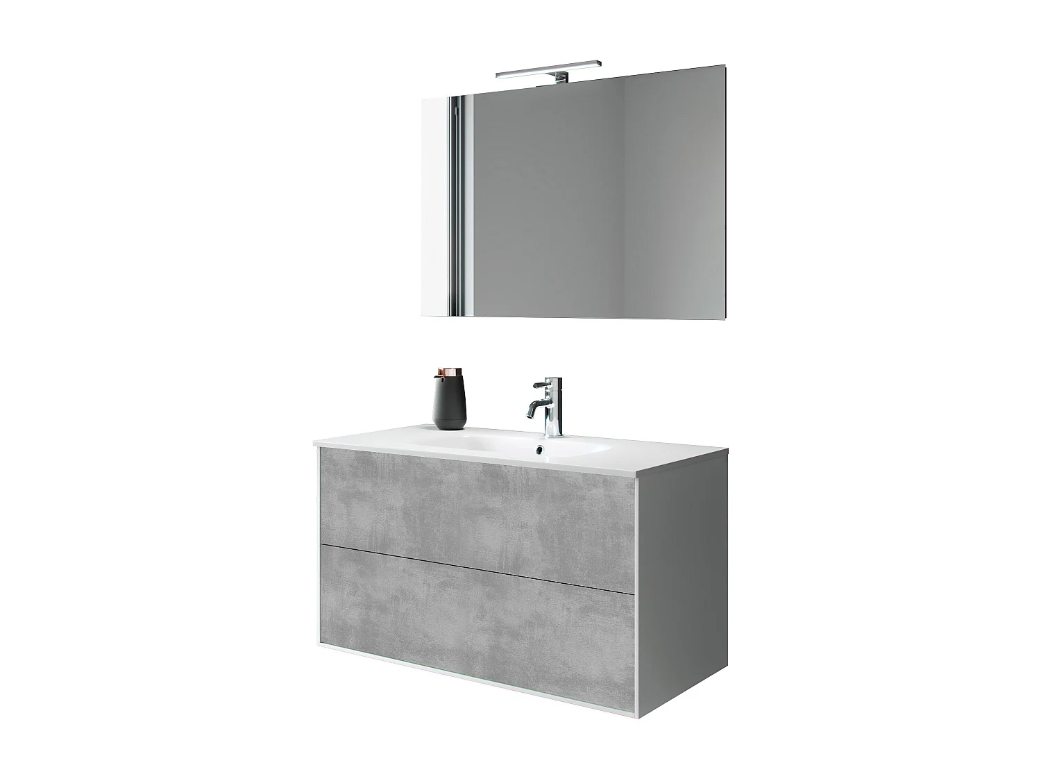 Ensemble de salle de bain 4 pièces IGEA ciment