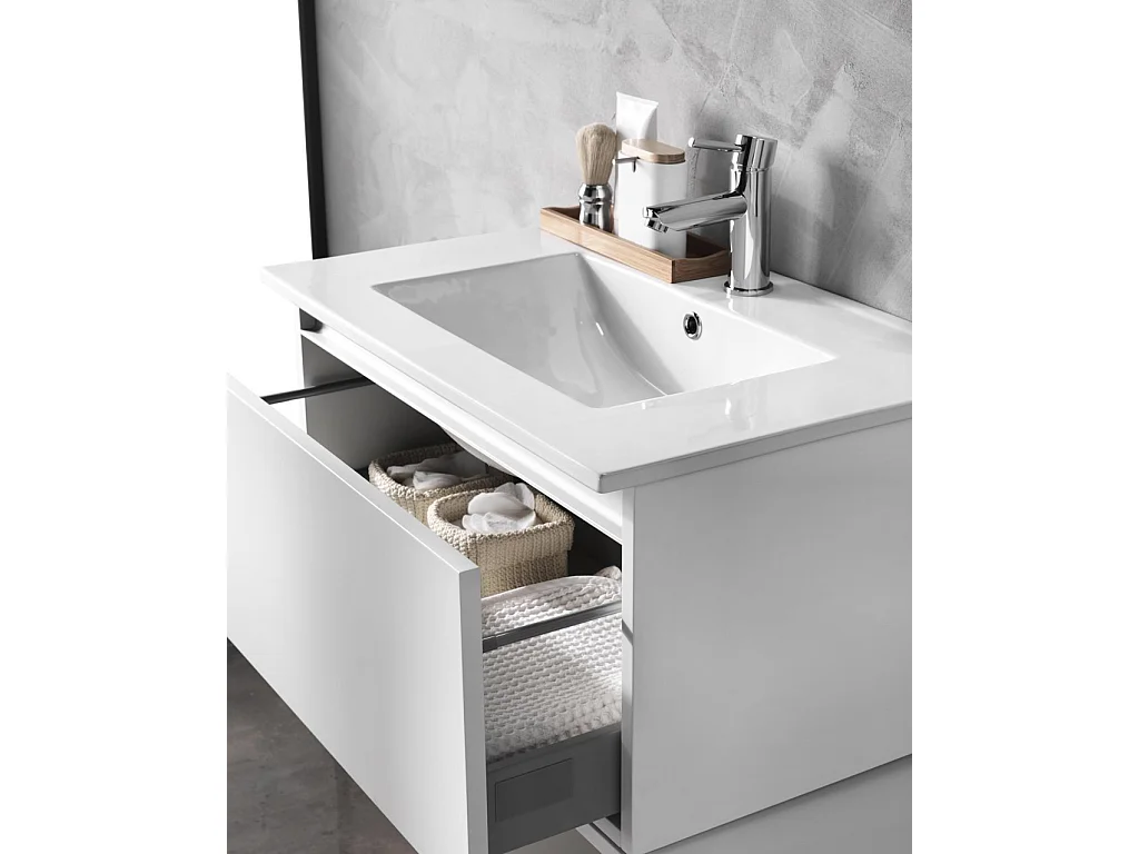 Ensemble salle de bain 4 pièces AURORA blanc