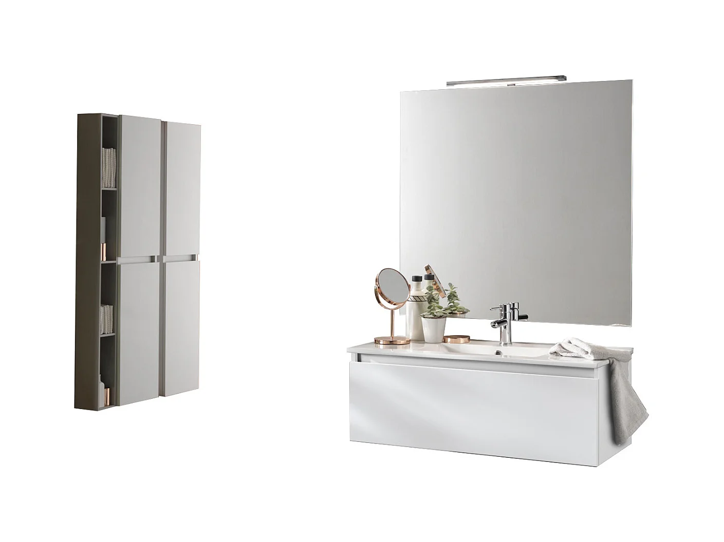 Ensemble salle de bain 4 pièces AURORA blanc