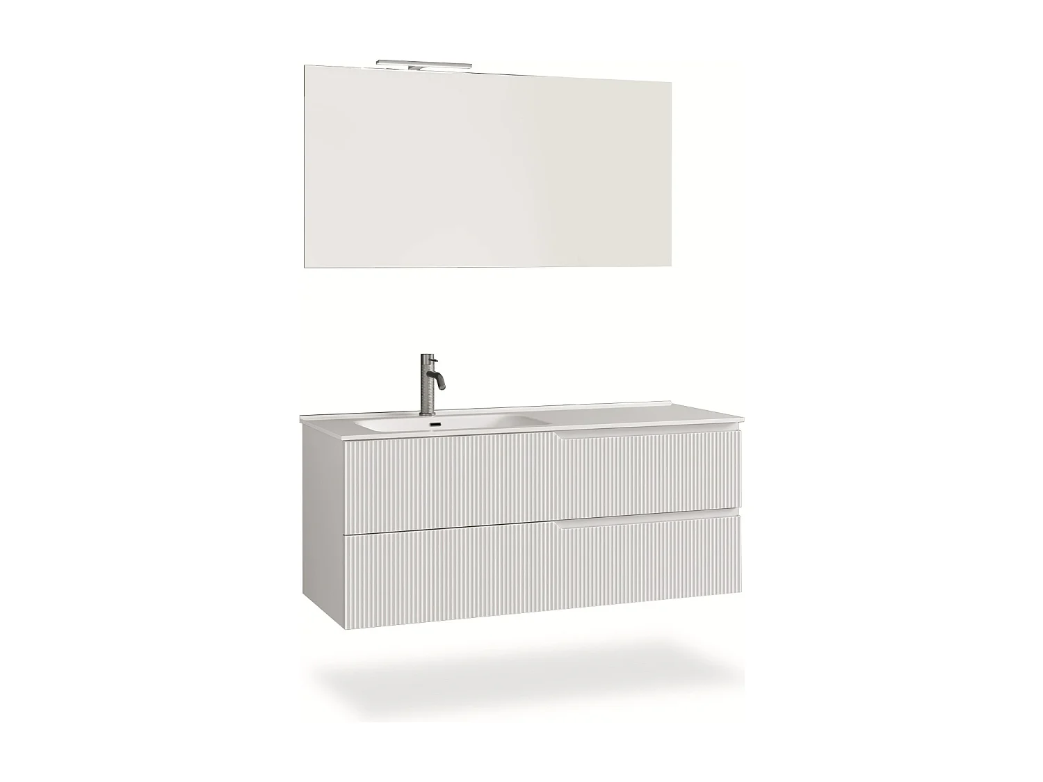 Ensemble salle de bain SX vasque 4 pièces VENERE blanc mat