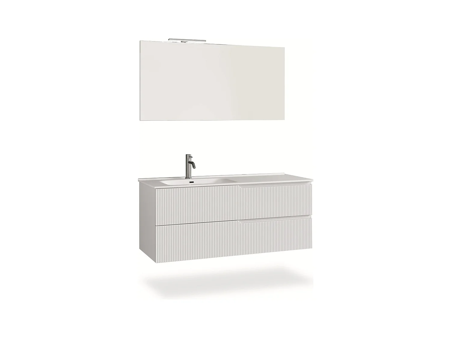 Ensemble salle de bain SX vasque 4 pièces VENERE blanc mat
