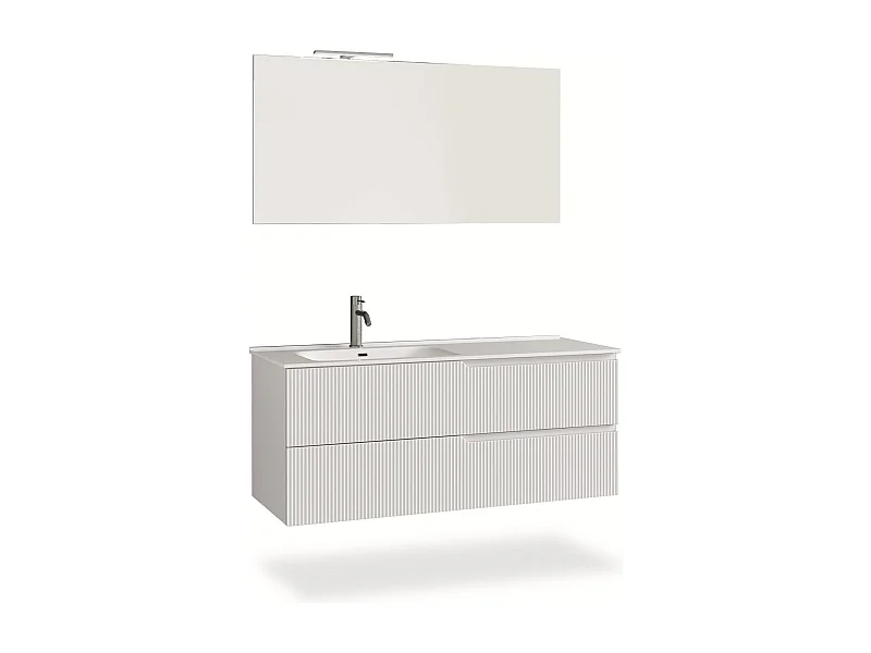 Composizione vasca SX 4 pezzi VENERE bianco opaco