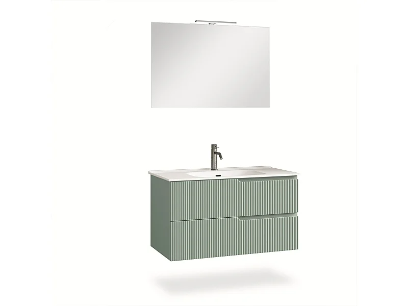 Ensemble salle de bain 4 pièces VENERE vert sauge