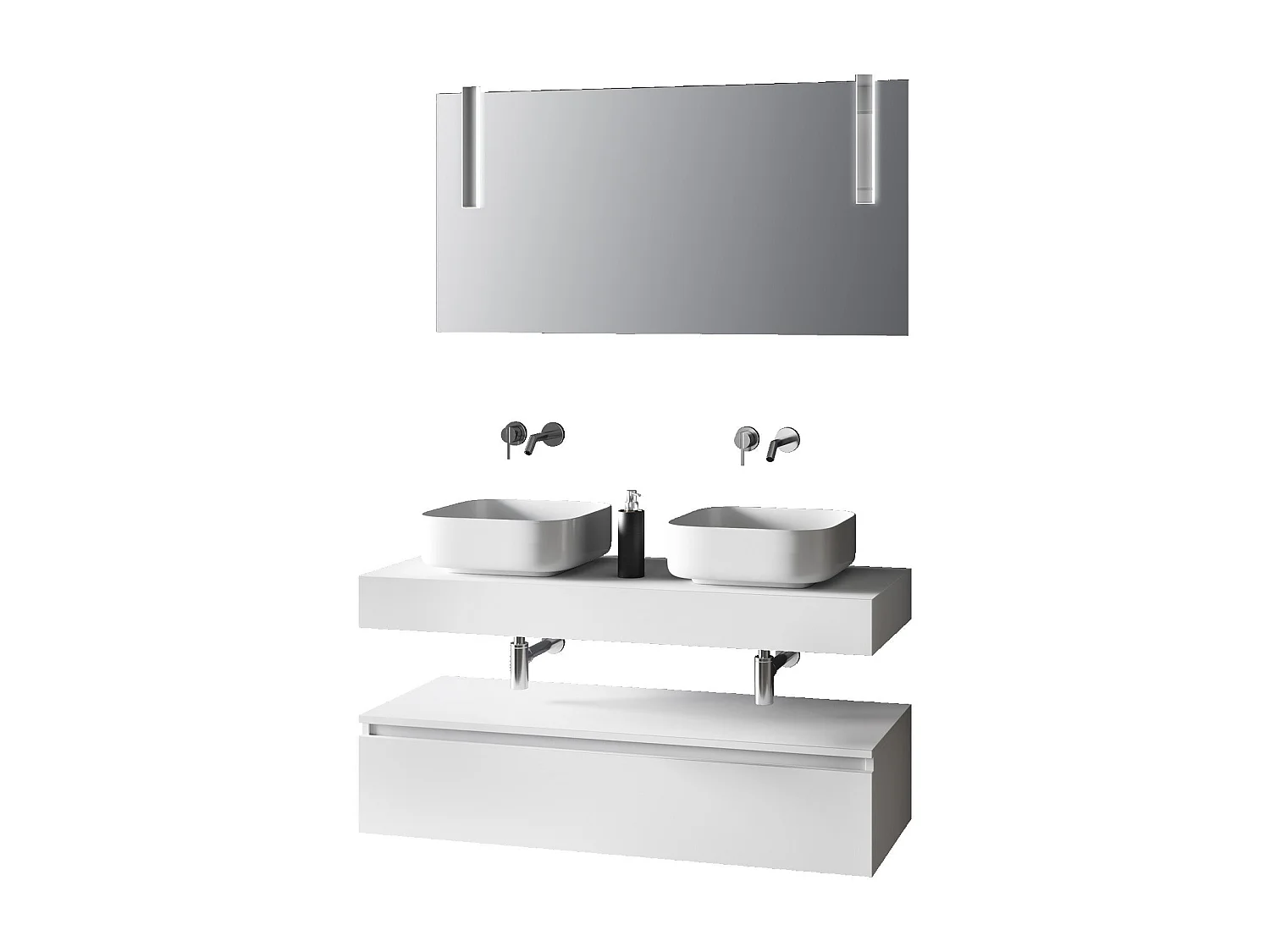 Ensemble de salle de bain 8 pièces ASTRA blanc