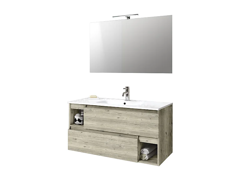 Ensemble salle de bain 4 pièces ANTARES pin arctique