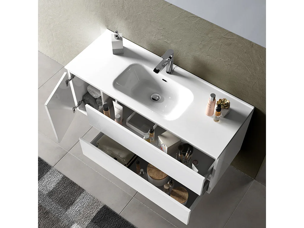 Ensemble salle de bain 4 pièces NETTUNO brun foncé