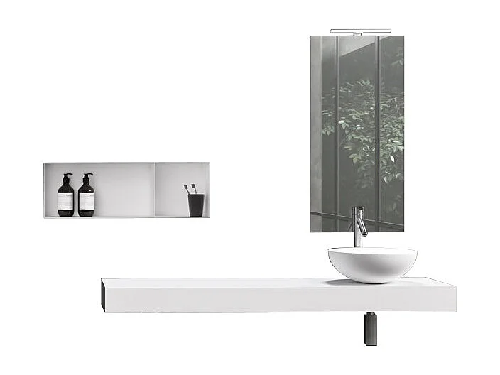 Ensemble de salle de bain 6 pièces ASTRA blanc