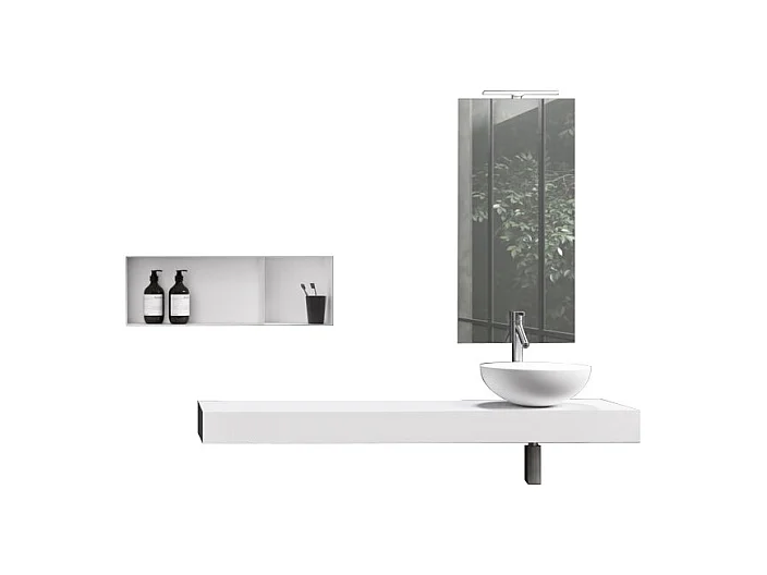 Ensemble de salle de bain 6 pièces ASTRA blanc