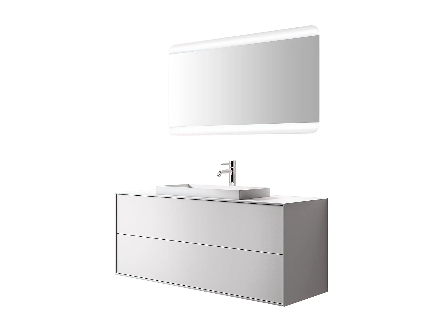 Ensemble de salle de bain 3 pièces IGEA blanc mat