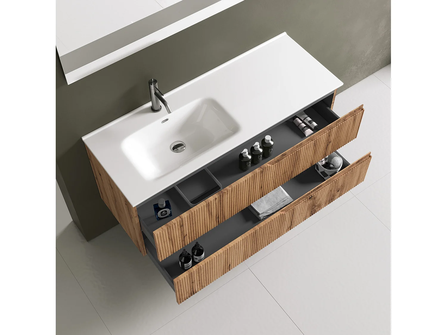 Composizione vasca SX 4 pezzi VENERE quercia